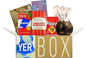 YERBEE YERBOX Ensemble de Thé Yerba Mate : Taragui Traditionnel 250g + Amanda Traditionnel 250g + Pipore Traditionnel 250g | Tasse à maté en courge (couleurs léopard et tigre) - Calebasse | Bombilla