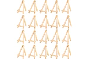 LOSTWRY Mini-Holzstaffelei, 20 Stück, kleine Staffelei aus Holz, Mini-Ständer für Fotos, Visitenkarten, Fotoalben, Kunsthandwerk für Hochzeiten, Geburtstagsfeiern (9 x 16 cm)