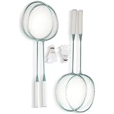 Zerogym Badminton File Raket Top Seti 4 Raket, 4 Top, &Ccedil;anta Platformlu File