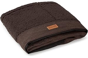 brunolie Odin - Rivestimento di Ricambio per Divanetto Odin, Lavabile, Igienico e Antiscivolo, Taglia M, Marrone Scuro