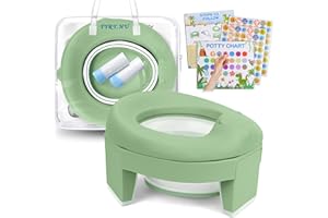 TYRY.HU Töpfchen Toilettensitz Kinder Weiches EVA Polster 3 in 1 Faltbarer Klapptöpfchen mit Tasche & Zubehör Tragbar Toilettenaufsatz Reisetöpfchen mit Reisetasche ab 1 2 Jahre