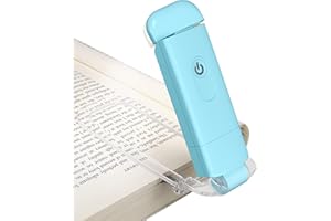 DEWENWILS USB Recargable Luz de Lectura para Libros, 2 Niveles de Brillo, Luz LED para Libros con Pinza para Leer en la Cama, Lámpara para Libros que Cuida los Ojos para Niños y Ávidos Lectores