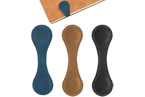BULL TIGER PRESTIGE 3 Piezas Marcapáginas Magnetico, Marcadores de Libros de Piel Auténtica, Regalos para Amantes de los Libros, Marcapáginas Clip de Página para Profesores Estudiantes, Punto de Libro Personalizado