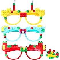 Fowecelt Bauklötze Brillen Spleißbrille Spielzeug: 12 Stück ...