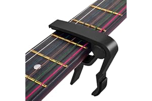 LUCKYKODOR Gitarre Kapodaster Capodaster Kapo Gitarren Zubehör für Akustik Gitarre Westerngitarre Konzertgitarre E-Gitarre Ukulele Banjo (Schwarz)