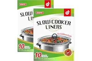 ECOOPTS Slow Cooker Liners Einweg-Kochbeutel, kleine Größe, passend für 1QT bis 3QT, geeignet für ovale und runde Töpfe (20)