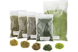 WWS WAR WORLD SCENICS War World Scenics Kit Erba Statica per Massicciata Primavera - Modellismo Ferroviario Statico ho Diorama Wargame Scenario Terrain Miniature Accessori Scala Applicatore Spedizione Tracciata