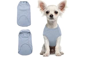 Hjumarayan Hundepullover Kleine Hunde - Dünn Hunde Pullover Waschbar Hundepulli Elastisch Pullover Hund Gestreifte Hunde Shirt Hunde Pullis für Chihuahua Yorkshire Terrier (Hellblau XXS)