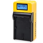 Patona LCD TOP şarj cihazı - Micro-USB girişi/USB &ccedil;ıkışlı Sony NP-FZ100 ak&uuml; ile uyumlu, &uuml;&ccedil;&uuml;nc&uuml; bir cihazın şarjı i&ccedil;in (akıllı
