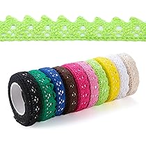 12 Rotoli Nastro Washi Con Motivo Pizzo - Nastri Autoadesivi Colorati Per Fai Da Te, Scrapbooking E Decorazioni - Foto 9