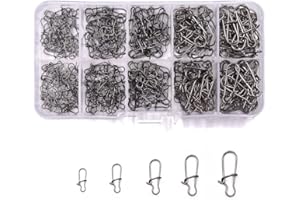 Phad Fishing 150Pcs/250Pcs Agrafhe Duo-Lock de Pêche en Kit Connecteurs de Pêche Taille 0# 1# 2# 3# 4#