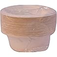 Status Disposable Bagasse Round Bowls, 180ml, 25 Pieces,Beige