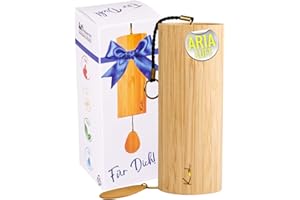 ‎DAYASA Koshi Klangspiel aus Bambusfurnier Aria | Luft mit Geschenkverpackung | Geschenkbox Windspiel Chimes