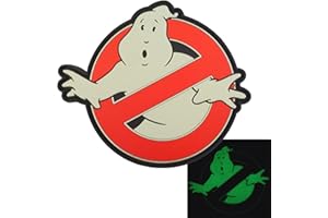 LEGEEON Ghostbusters No Ghost Glow Dark GITD Cosplay Movie PVC Rubber 3D Hook Patch