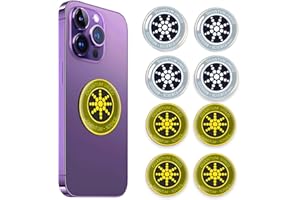 YUJUVI Anti Ondes Portables Patch Anti Ondes 8 Pièces Anti EMF Autocollants pour Téléphones Portables Auto-adhésif Protection Efficace Contre Les Ondes pour Téléphones Tablettes (Noir 8 PCS)