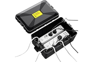 EYPINS Caja Estanca Exterior Eléctrica IP54 Caja Organizador de Cables, Caja para Conexiones Eléctricas, Resistente a Impactos y al Agua, Montaje Fácil (30x20x13cm)