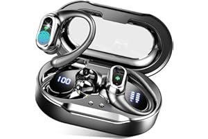 ROLOSAR Cuffie Bluetooth Sport, Auricolari Bluetooth 5.3 ENC Riduzione del Rumore Mic, 50H Cuffie Wireless Bluetooth con HiFi Stereo, Cuffiette Senza fili con IP7 Impermeabili, Display LED, Controllo Touch