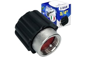 MONTERAL Universal Valvula para Centro de Planchado con Rosca Hembra 3/4" hasta 5 Bar - Made IN Italy - Garantía de 10 Años