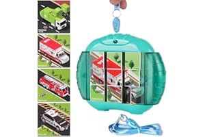 Sanfant 3D Rotating Puzzles for Toddlers 3 4 5 6 with Lanyard Travel Toys for Toddler on Airplane Activity Toy Kids, Fine Motor Skill Toy, Birthday for Boys & Girls(Special Vehicles)