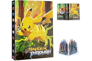 QASIMOF Card Binder for Pokemon, 4 Pocket Trading Card Holder Album Holds 240 Cards, Collection Binder