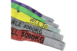 GENERIC Lifting Web Sling 1 Ton - 5 Ton Duplex Strap Flat Webbing Sling Various Sizes (1 Tonne, 2 Metre)