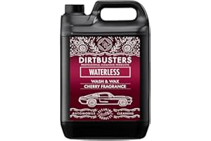 Dirtbusters Nettoyant sans Eau pour Entretien Professionnel de Voiture - Sûr, Non Toxique, avec Finition Cire Haute Brillance et Parfum Cerise - Lavage Polish Auto 5 litres