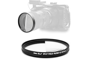 Better Focus - Drehbarer Split Field Diopter Objektiv +2 Filter 77mm 82mm 67mm 72mm - Prisma Filter - Makrolinse - Makrovorsatz - Prism Fotografie - Geschenk für Fotograf (Split Diopter 77mm)