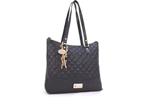 Catwalk Collection Handbags - Torba Na Ramię Dla Kobiet - Damska Torebka Typu Tote na Zamek - Pikowana Skóra - Średnio/Duża - Sofia