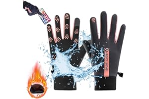 SGQTZDZQ Waterproof Gloves Women, Non-Slip Winter Gloves for Women, Touch Screen Thermal Gloves for Cycling Running Hiking Outdoor Work