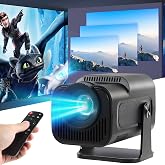 Mini Projekt&ouml;r, HY320 Mini 4K 200 ANSI Projekt&ouml;r Wifi 6 ve Bluetooth 5 ile, Taşınabilir Projekt&ouml;r Otomatik Eğim D&uuml;zeltme, 30"