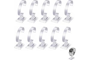 Vastsea 10 stycken transparent armbandsurhållare, armbandsur utställningsstativ hållare, klockstativ transparent för hem eller butik