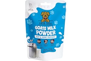 True Dog Goats Milk Powder for Dogs (250g) Supports Gut Health, Joints, Skin, Teeth, Digestion and Immune System, Packed with Dog Vitamins and Nutrients - Natural Pet Supplements