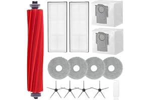 Fixbetter Kit di Accessori di Ricambio per Roborock Q Revo, P10 aspirapolvere Robot, 1 Spazzola a Rullo, 2 filtri, 2 Sacchetti per la Polvere, 4 Cuscinetti per mop, 4 spazzole Laterali, 1 Spazzola
