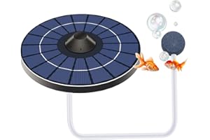 DORCCSI Pompe d'aérateur de bassin solaire Aérateur de bassin flottant solaire extérieur Oxygénateur de réservoir de poissons Pompe à air de bassin pour l'approvisionnement en bassin Oxygénateur flottant sola
