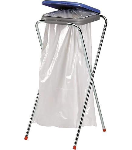 Kaiserkraft Müllsackständer – Für Säcke Bis 120 L, Mit Klemmring & Farbigen Deckeln