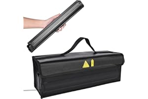 CRESBEL Sac de Batterie pour vélo électrique, Ignifuge jusqu'à 1000 °C, Étanche et Anti-Explosion, Protection de Batterie de vélo électronique pour Le Stockage, Le Transport et la Charge 49CM