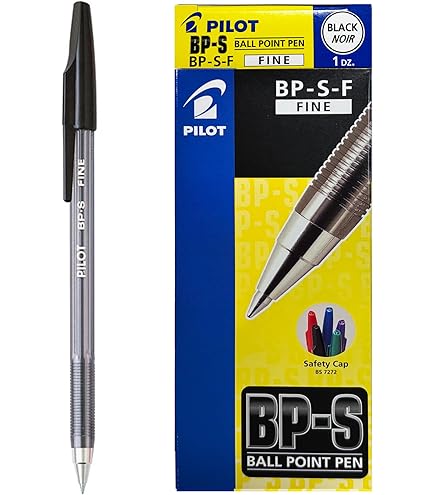 Penna a sfera Pilot BP-S nero punta 1 mm. Confezione 12 pezzi