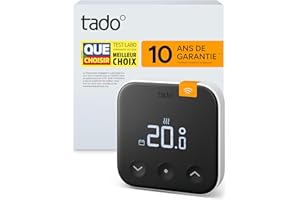 tado° Capteur de température radio X, accessoire pour le smart thermostat X, pour une gestion optimale du radiateur, installation DIY simple, pas compatible avec tado° V3+