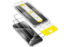 JETech Ochraniacz Ekranu do iPhone 15 Pro 6,1 Cala, Super Łatwy Instalacja w 10 sekund z Taca Wyrównywania, Film Szkło Hartowane Bez Pęcherzyków, Przyjazny dla Przypadku, HD Przejaśniać, 2 Sztuki