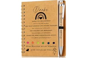 BOOCOOBERG Thank you teacher gift notebook, farewell gift teacher, farewell gift kindergarten, gift teacher farewell, farewell gifts for colleagues, daycare nursery (style 1)