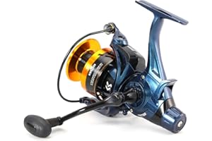 Yun Nong Carp Fishing Reel - Ultra Smooth Spinning Reel with 22LBS Drag, 4+1BB Metal Body, Suitable for Saltwater & Freshwater Fishing