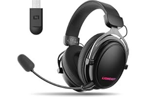 Lioncast® LX80 Gaming Headset mit Mikrofon Wireless [40Std. Akku] - kompatibel mit PS5, Nintendo Switch, Switch 2, Xbox - Gaming Headset PC - Kopfhörer Kabellos Bluetooth