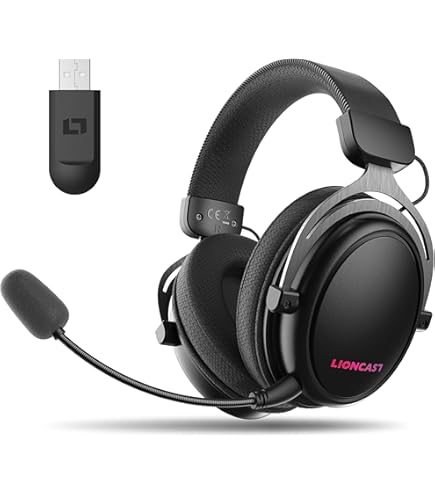 EKSA Wireless Gaming Headset für PS4 PS5 PC, 7.1 Surround Sound Headset