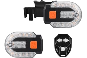 YESAY Clignotants Vélos sans Fil avec Alarme et Télécommande – Rechargeable USB, Étanche IPX5, 5 Modes, Avant/Arrière