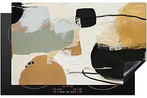 KitchenYeah© Protège Plaque Induction 83x51 cm Deco Cuisine Accessoire Pratique Protection De Vitroceramique Kitchen Gadget Peinture - Abstrait - Kleuren