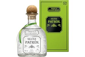PATRÓN Silver Premium Tequila, Vol. 40%, 70 cl / 700 ml, creata in Messico con metodi artigianali in piccoli lotti a partire dal 100% della migliore agave Weber Blue