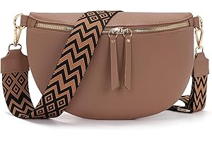 Vezluax 30x20cm Cross Body Bumbags for Ladies Large Bum Bag Stylish Waist Packs Women's Bumbag Fanny Pack for Women Belt Bag with Wide Strap Rust-Red