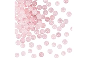 OLYCRAFT Environ 118 Pcs 6mm Perles de Quartz Rose Naturel Rondes Perles de Pierres Précieuses en Vrac Énergie Pierre perle pierre naturelle pour Fabrication de Bijoux de Bracelets et de Colliers