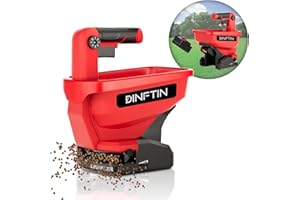 Dinftin Handheld Seed Spreader for Milwaukee M18 Li-ion Battery,Available Year-Round，Grass Seeds, Rock Salt and De-icer Out-Doors