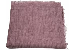 Kiran Fashion Soft Crinkle Hijab Scarf Scarves Shawl Stole Viscose Frayed Edges
